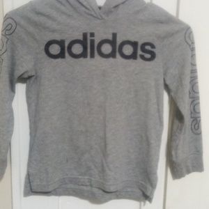 Boys gray long sleeve Adidas hoodie shirt size 5